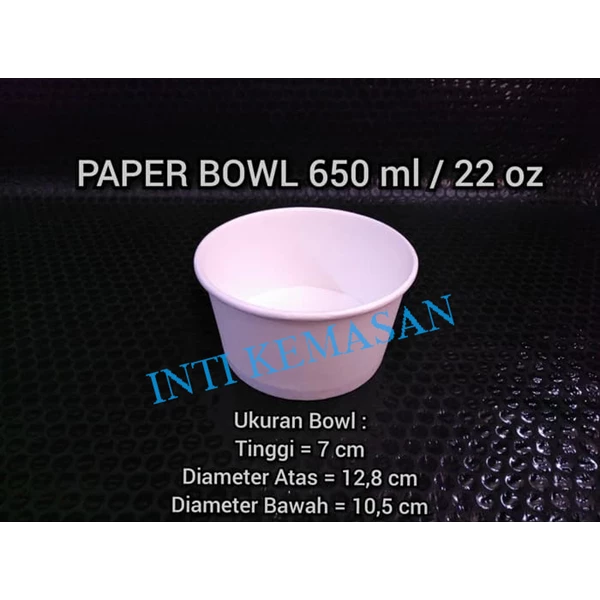 paper Bowl 650  / paper bowl 650 ML /  + LID