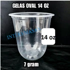 Plastic OVAL Cup 14 oz / 7 gram / glass BOBA / GLASS THAI TEA / plastic cup 1