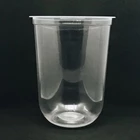 Plastic OVAL Cup 14 oz / 7 gram / glass BOBA / GLASS THAI TEA / plastic cup 2