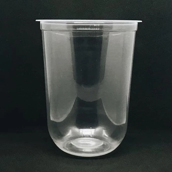 Plastik Cup OVAL 14 oz / 7 gram / Gelas BOBA / GELAS THAI TEA / gelas plastik