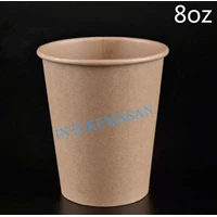 PAPER CUP 8 OZ BROWN / Brown Paper Cup